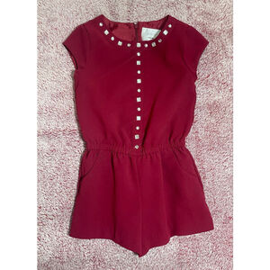 Girls Gymboree “All Dressed Up” size 6 Red Embellished Romper